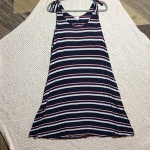 GAP Red White and Navy Sleeveless Striped Dress (🤫 with pockets).